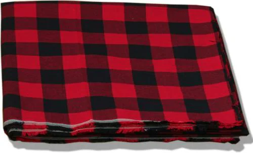 Bigreams Men Red Checkered Cotton Shirt Fabric