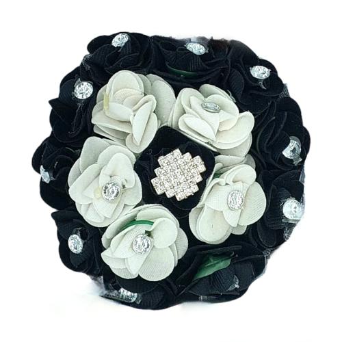 Buy DIAN Black & White Full Bun Juda Maker Flower Gajra Hair