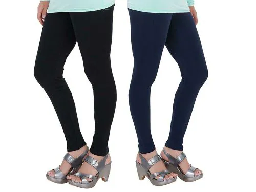 Plus Size Store Women Multicolor Cotton Lycra Pack of 2 Leggings (XXL)