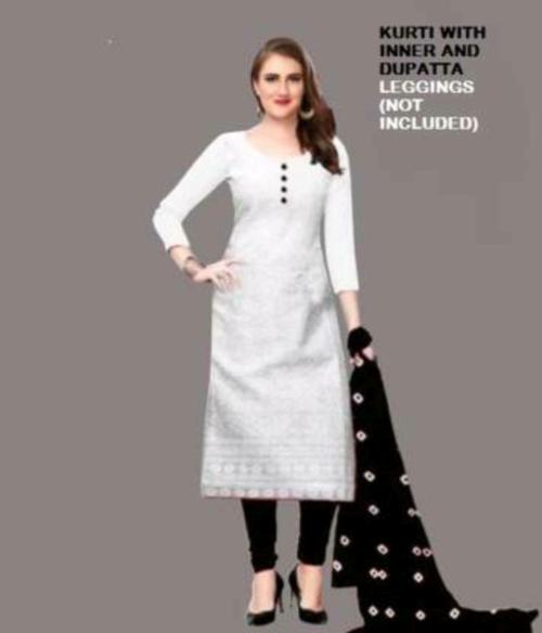 PRIYA TRENDZ Women Kurta and Dupatta Set Black
