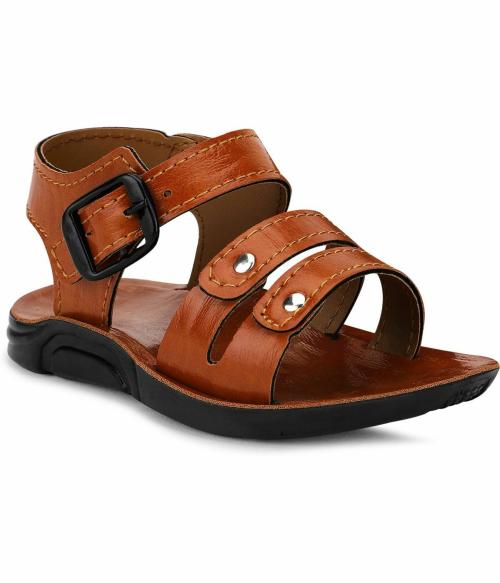 NEOBABY Boys & Girls Buckle Sandals (Brown)