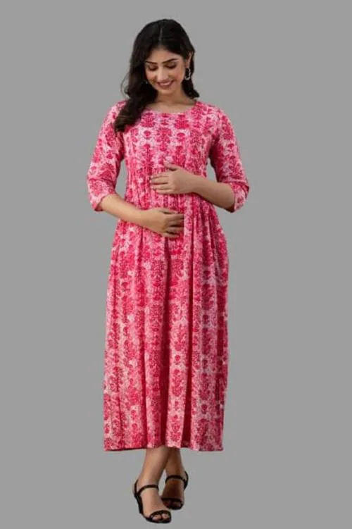Buy The Style Syndicate Pure Cotton Anarkali Comfortable Maternity