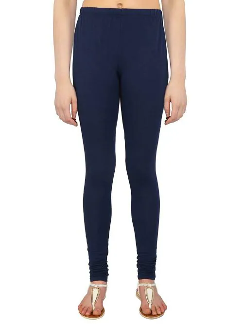 Buy Plus Size Store Women Navy Cotton Leggings (L) Online at Best