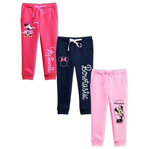 Kuchipoo Girls Cotton Disney Character Printed Pack of 3 Multi-Colored Trackpants| Kids Wear| Track Pants| Track Pants for Girls| Kids Track Pants| Girls Track Pants