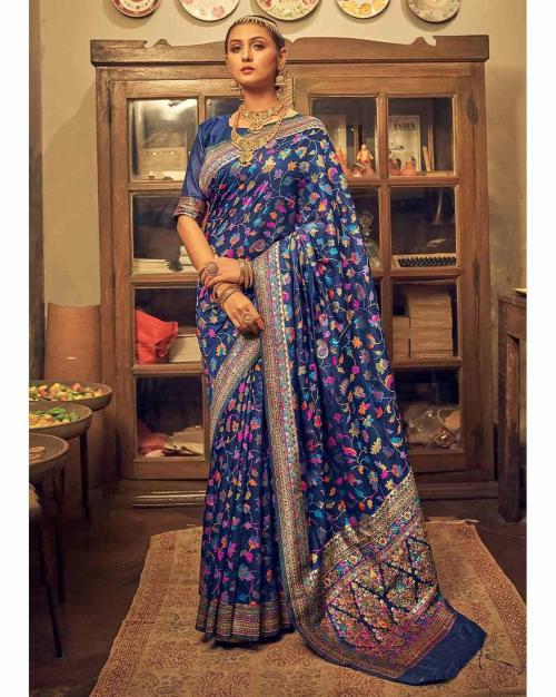 DIVA'S CHOICE Women Floral Print Saree with Blouse Piece