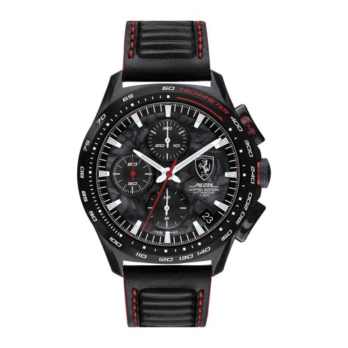 SCUDERIA FERRARI PILOTA EVO LIMITED EDITION Swiss Auto Black Round Dial Men's Watch- 0830737