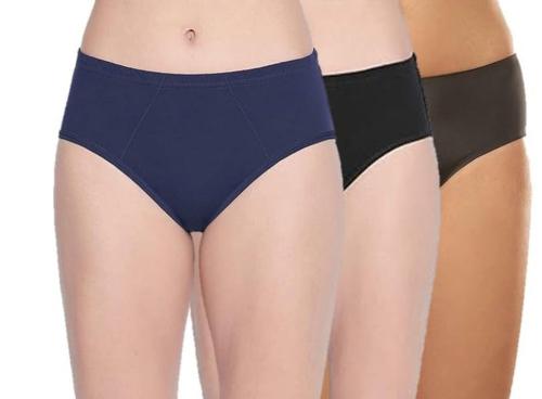 Regalia Procot Cotton Panties for Women | Hipster Cotton Underwear for Women | Full Coverage High Waist Panty for Women | Anti Bacterial & Stain Resistant |(XL) (Black/Navy/Grey)