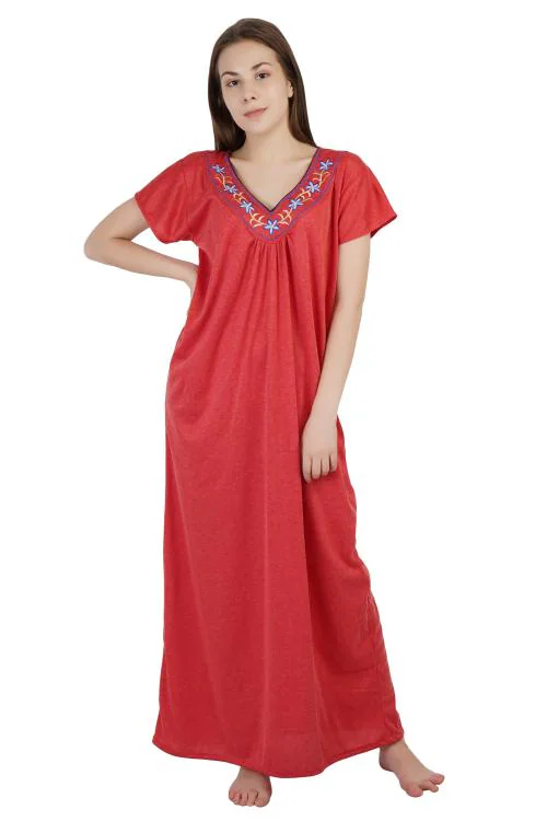Buy NACNO Women's Hosiery Cotton Sleepwear Nighty/Maxi/Nightgown cotton