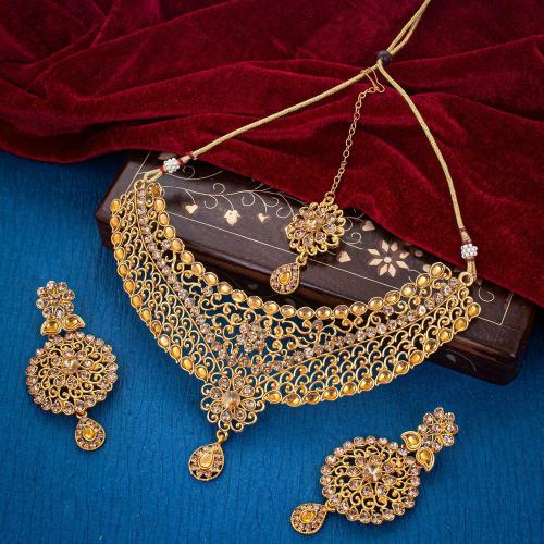 Sukkhi Goodlooking Gold Plated Collar Necklace Set For Women JioMart