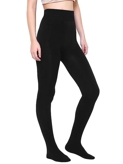 Buy ALAXENDER Fleece Lined Tights Women Warm Fake Translucent Leggings For  Women Fleece Sheer Winter Tights Thermal pantyhose Free Size (BLACK) Online  at Best Prices in India - JioMart.