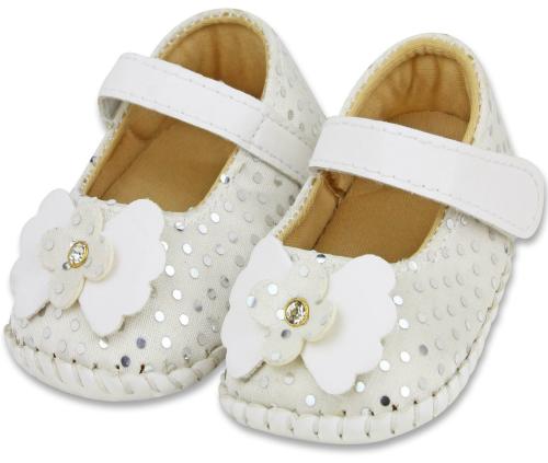 Neska Moda 6 To 9 Months Baby Girls Synthetic Leather Party Wear Polka Dot Baby Sandal Booties