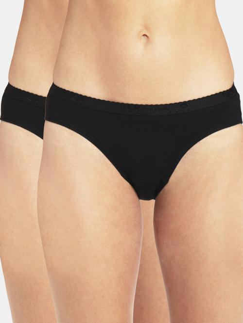 Jockey Women Core Assorted Cotton Bikini Panty Pack Of 2