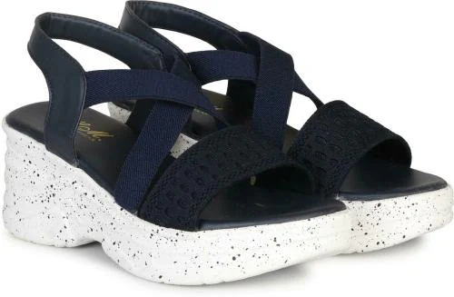 H.M. LADIES FOOTWEAR Women Blue Wedges