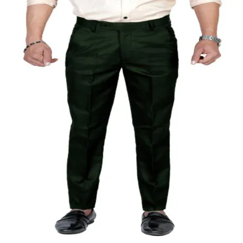 The DS Slim Fit Men Bottle Green Trousers