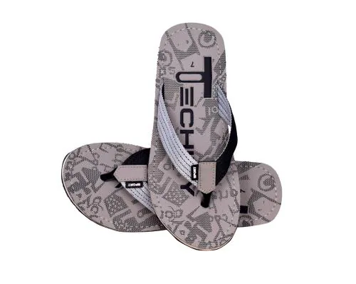 Techify Men's Flip Flop Slippers Chappal Soft & Comfortable Indoor Outdoor Fashionable Trendy Slippers Grey 10