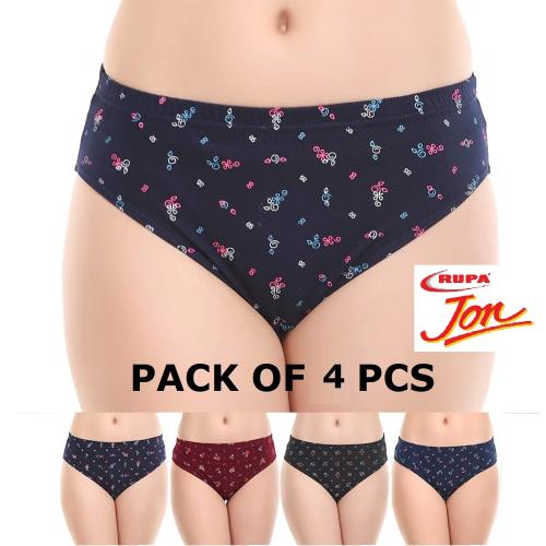 sasta sales Rupa ladies cotton printed hipster panty 4 pcs size-90