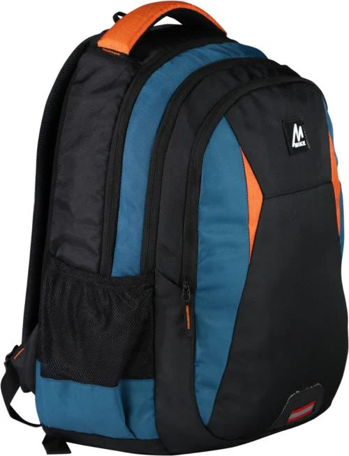 Mike Bags Indigo And Black Polyester Classic College Laptop Backpack With Laptop Sleeve - 20 L