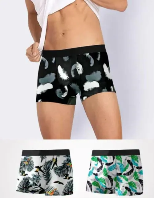 Rainsoul Men's Underwear Anti Bacterial Airsoft Printed Trunk | Men Regular Fit Underwear | Imported Nylon Fabric | Ultra-Comfortable for Everyday Wear | Multicolor Pack of 3-L