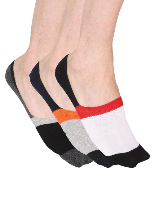 BODYCARE Men Multicolor Solid Cotton Pack of 3 Socks