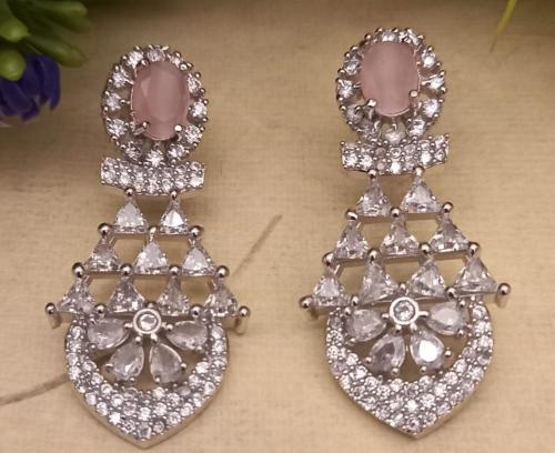 Quail American Diamond Hanging Earrings for Women Party Wear