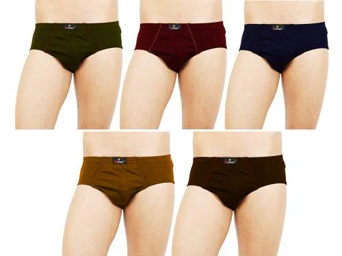 Xmer Men's Soft Cotton Premium IE Brief Multicolor Pack of 5.