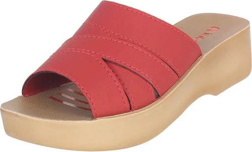 Inblu Women Flats Sandal (Red and Beige) - UK 2