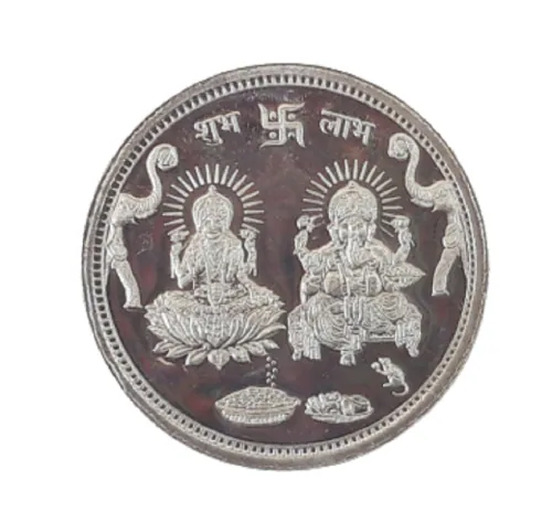 Jalaan's Silver Coin 10gms Laxmi Ganesh (Purity 999)