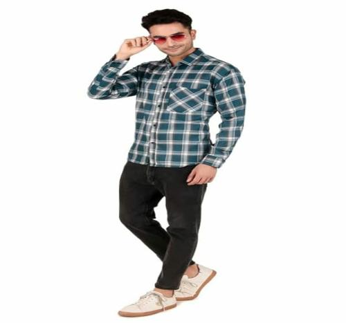 STITCHCRAFT STYLE Check Shirt for Men Full Sleeves Formal Check Shirts Big Checks Shirts for Men Office Wear Plaid Checkered Shirt Casual Office Wear-Multi