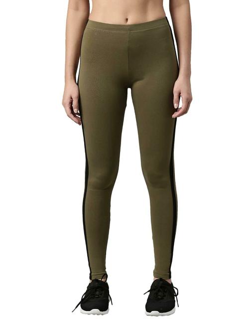 Go Colors Women Purple Cotton Pants (L)