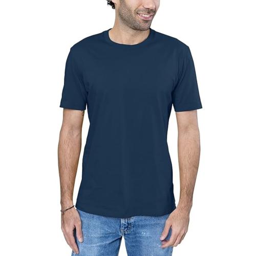 FANZO FAD Men Navy Blue Regular Round Neck Cotton T-Shirt