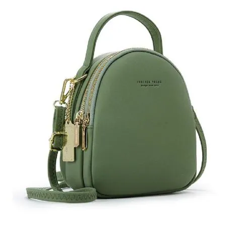 VISMIINTREND Luxury Fashion Everyday Mini Leather Women Backpack | Trendy | Bagpack (Olive Green)