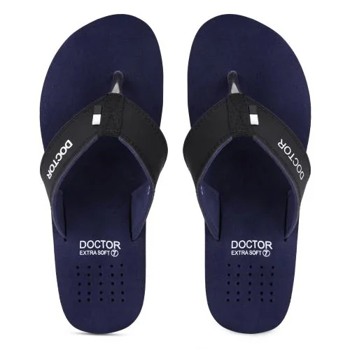 DOCTOR EXTRA SOFT Navy House Slipper for Men's Ortho Care Orthopaedic and Diabetic Mcr Comfortable Super Fit Doctor Daily Use Slipper Dr Flip-Flop Comfort Slides for Boy's and Gent's OR-D-24