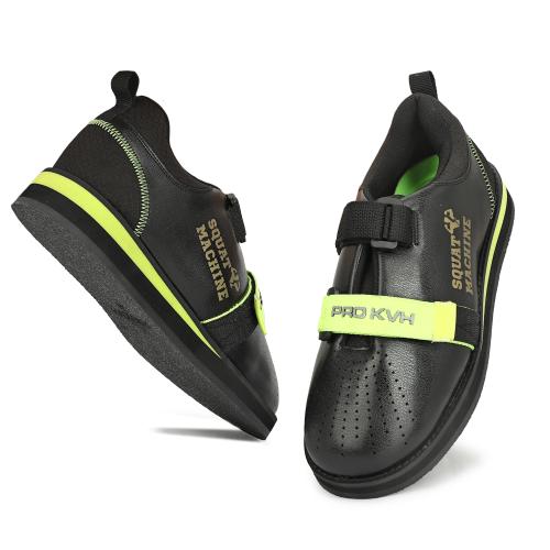 PRO KVH Weightlifting Squat Shoes, Deadlift Shoes,Weight Lifting Shoes for Heavy Lifting Fitness Cross-Trainer Barefoot & Minimalist Sneakers Gym Training Shoes for Men Black-Parrot (11UK/IND)