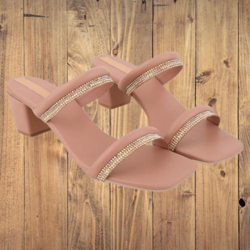 Hello fashion Women's Stylish Platform Heel Sandals for Girls | Casual Chappal Slipper for Ladies in 3 to 8 Sizes(Peach-39)