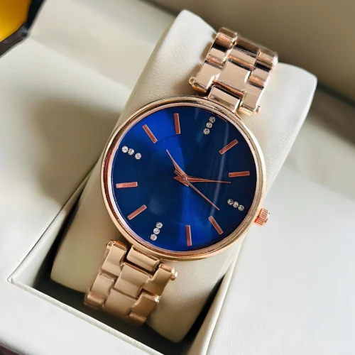 ILOZ Luxury New Elegance blue Women Watches Sky Ladies Steel Belt Analog Quartz Wrist Watch For Girls