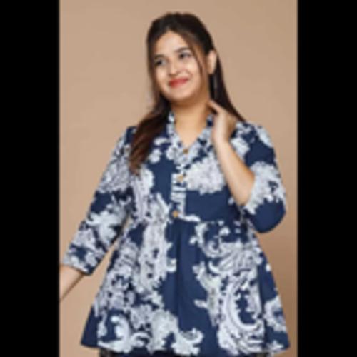 JANRAAG Women Printed Viscose Rayon Anarkali Kurta