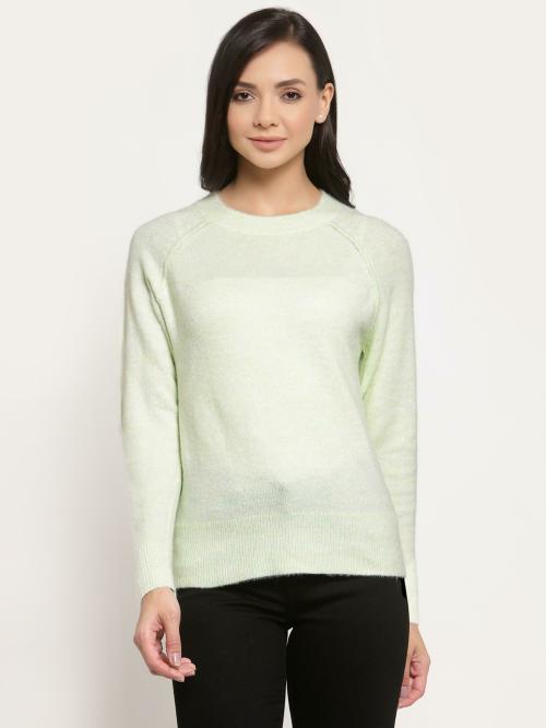 Mode By Red Tape Women's Pastel Green Sweater