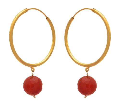 Jfl - Jewellery For Less Traditional One Gram Gold Plated Dangler Designer Bali Earring For Women