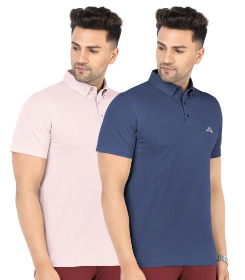 Skipper Men's Pure Cotton - Multi colored Men's Pink and Blue Combo2 - Pack of 2 -XXL