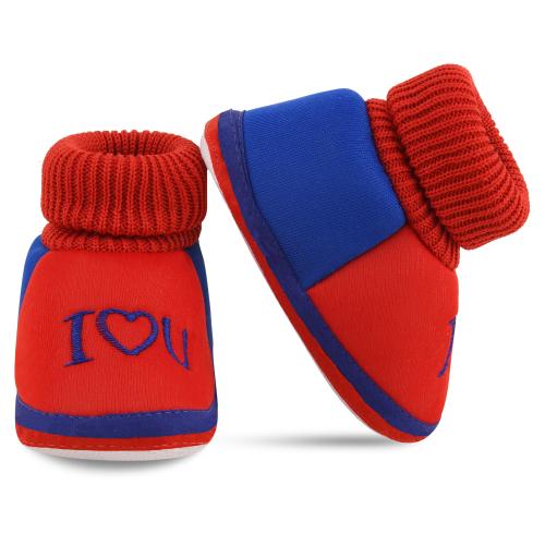 ADORED FASHION Newborn Baby Shoes Booties/Mittens Comfortable Baby Socks Shoes for 6-9 Months Baby Boys/Girls Color-Red