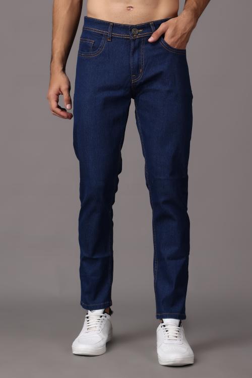 Buy EditLook Men's Blue Blended Denim Slim Fit Jeans Online at Best