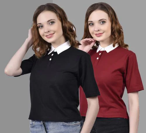 Lime women's collar neck top