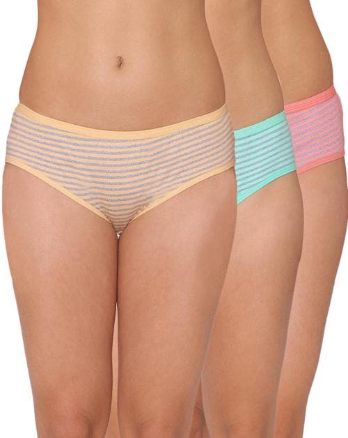 Groversons Paris Beauty Women's Printed Super Combed Cotton Assorted Pack Of 3