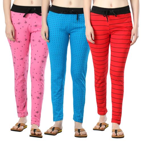 Buy DIAZ Women Printed Pure Cotton Track Pants (Pack of 3) Online at Best Prices in India JioMart.
