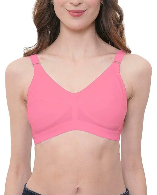 Eve's Beauty Women Pink 42C Full Coverage Cotton Bra (42C)