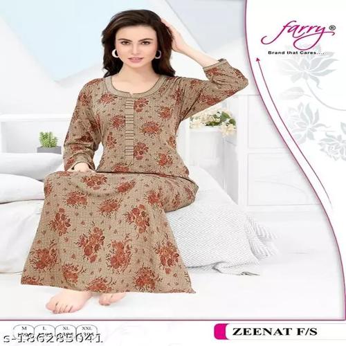 Farry Colorful Women Nightdress (Khakhi)