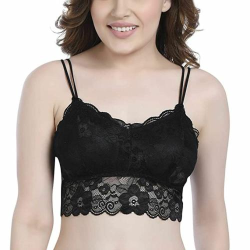 Buy BOOMBUZZ Women Lycra Lace Non Padded