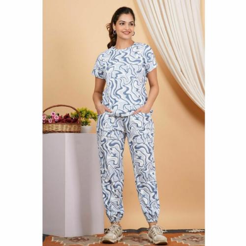 Purple Sky Women's Lycre Casual Regular Co Ord Set(Pack of 2 Set)