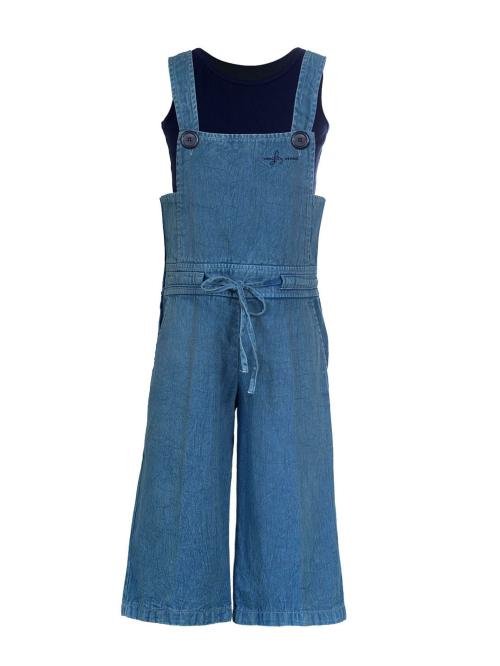 Naughty Ninos Girls Overdyed Indigo Dungaree Pants
