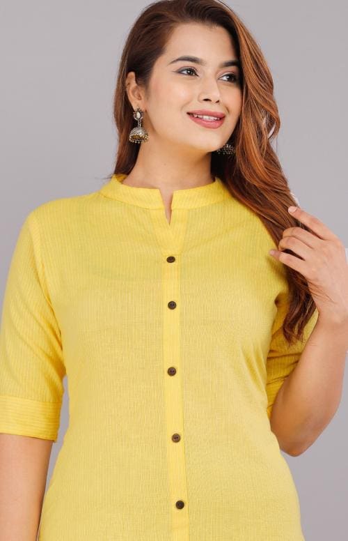 LIGHT DAISY PRESENT YELLOW KURTI FOR WOMEN